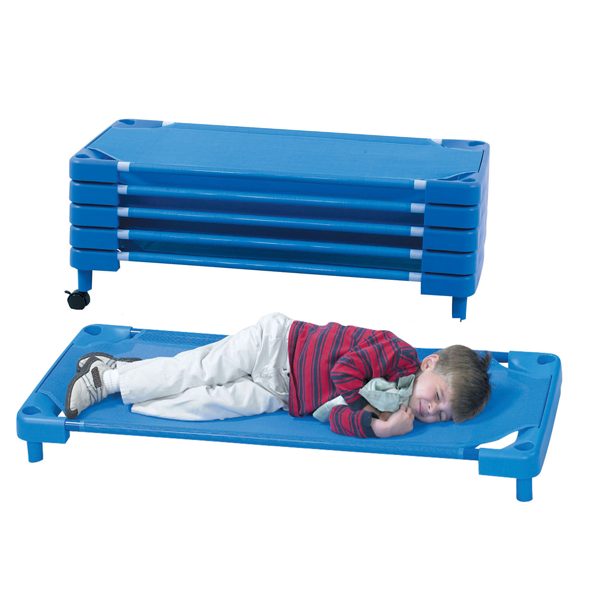 sleeping on a cot