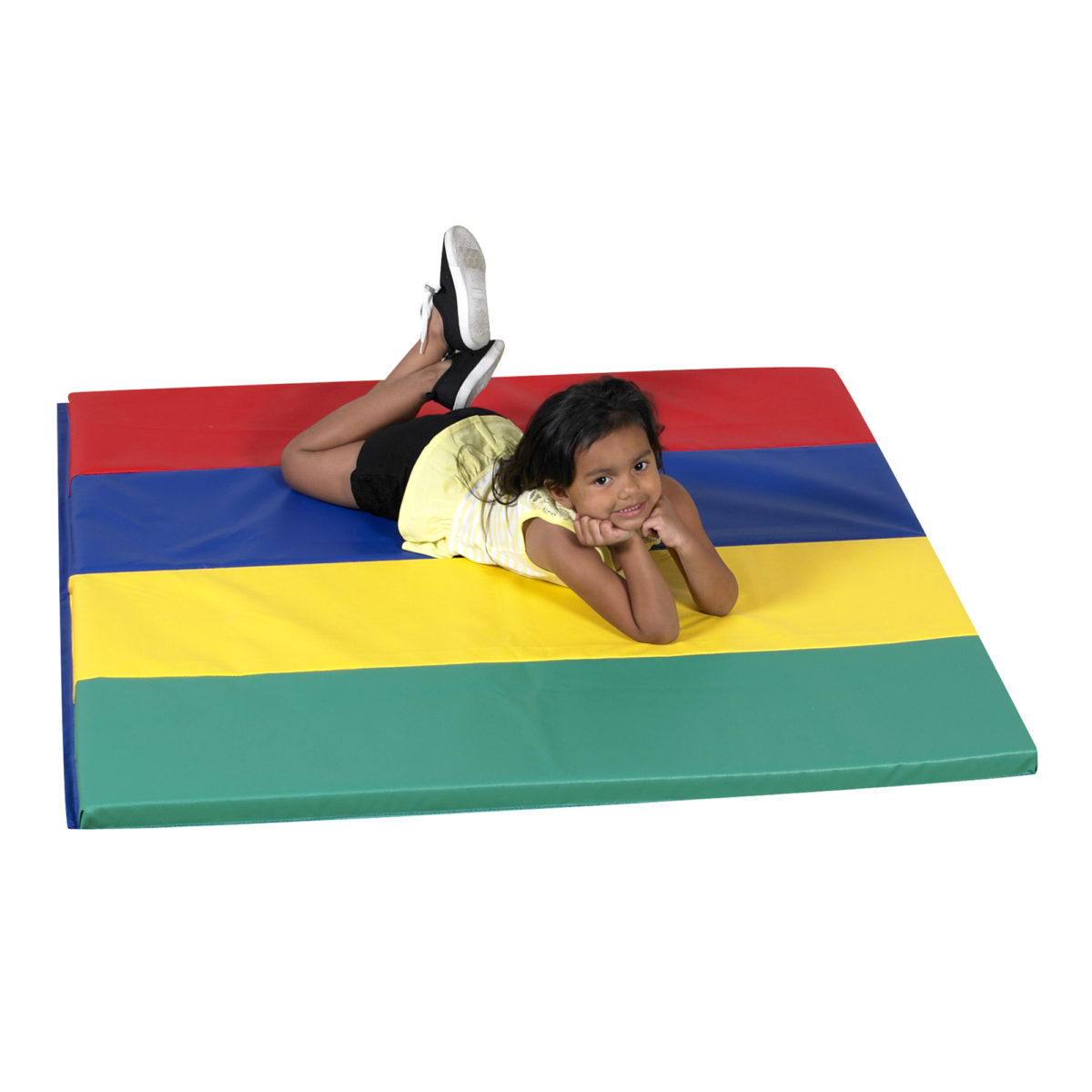 Rainbow Folding Gym Mat - 4'x4' - Children's Factory