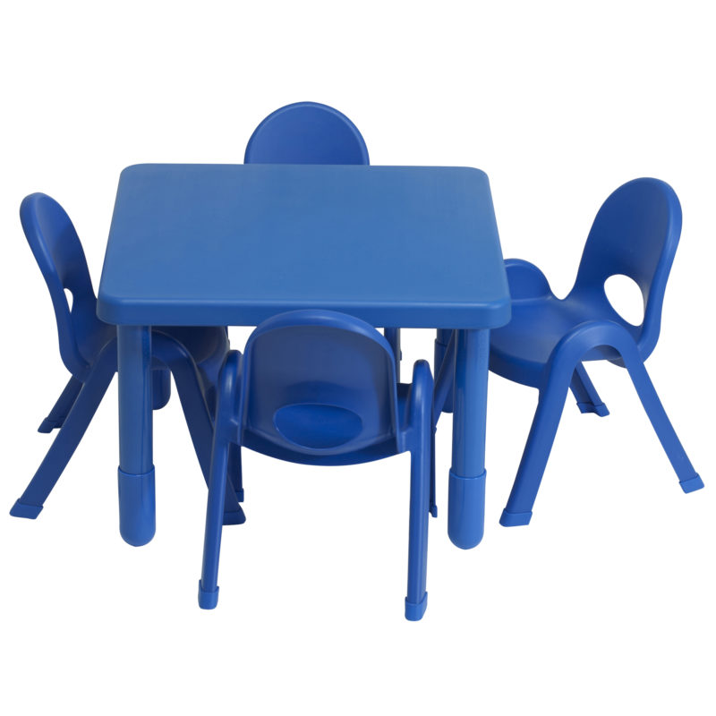 Preschool MyValue Set 4 Square - Solid Royal Blue - Children's Factory