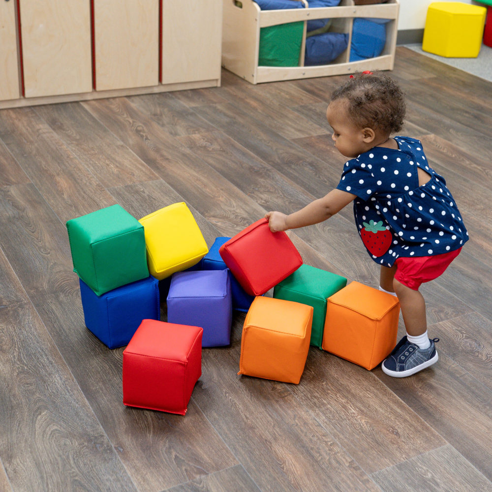 Toddler Baby Blocks - Set of 12 - Rainbow - Children's Factory